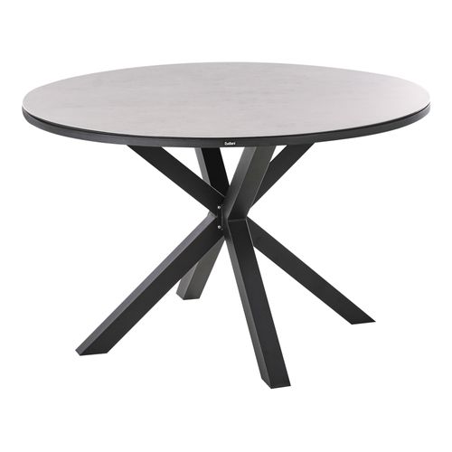 Salle à Manger De Jardin 4 Places Maletto/taviano Avec Coussins Métal Gris/noir