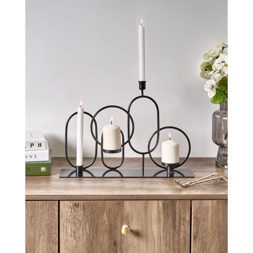 Bougeoir Cobh Métal 30 Cm Noir