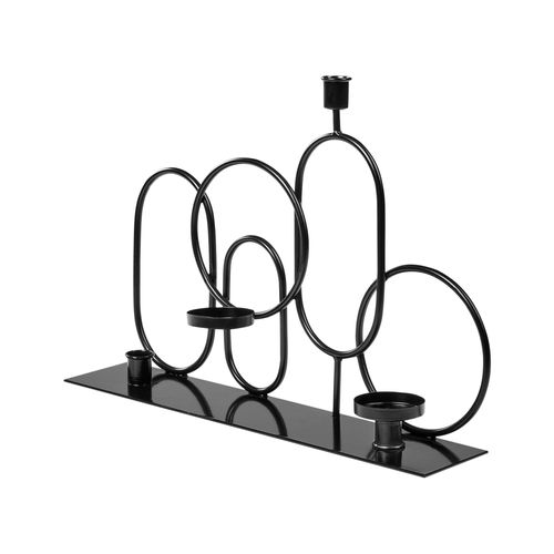 Bougeoir Cobh Métal 30 Cm Noir