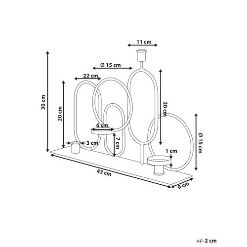 Bougeoir Cobh Métal 30 Cm Noir