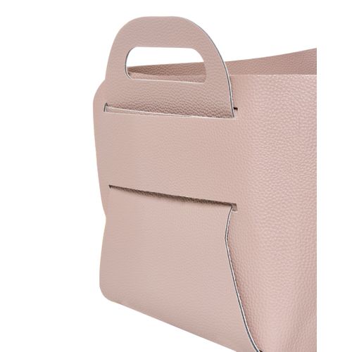 Lot De 2 Paniers Nuzi Cuir Pu Rose Pastel