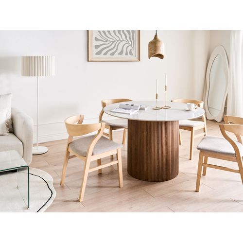 Table De Repas Albina Marbre Blanc 120 Cm 120 Cm