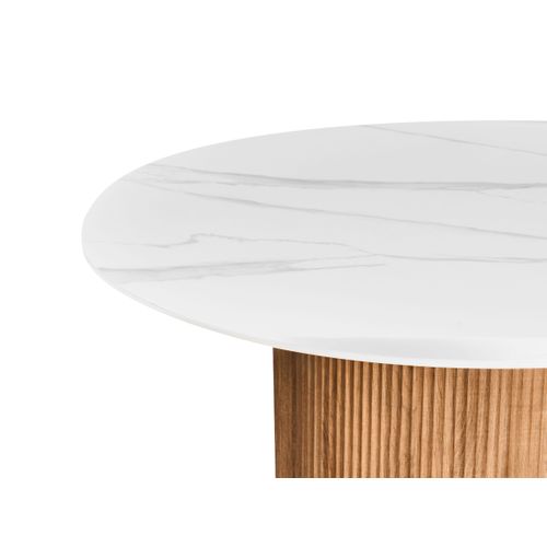 Table De Repas Albina Marbre Blanc 120 Cm 120 Cm