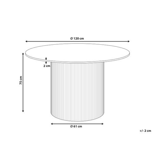 Table De Repas Albina Marbre Blanc 120 Cm 120 Cm