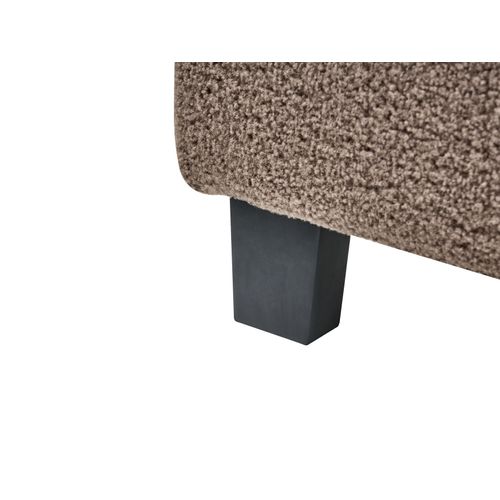 Lit Sans Tête De Lit Bouclé Roanne 90 X 200 Cm Taupe