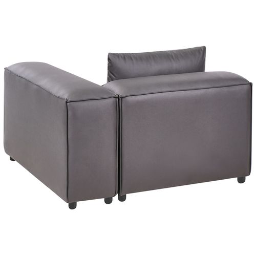 Module D'angle Brande Cuir Pu Noir Symétrique