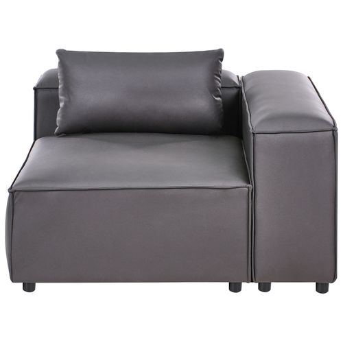 Module D'angle Brande Cuir Pu Noir Symétrique