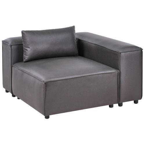 Module D'angle Brande Cuir Pu Noir Symétrique