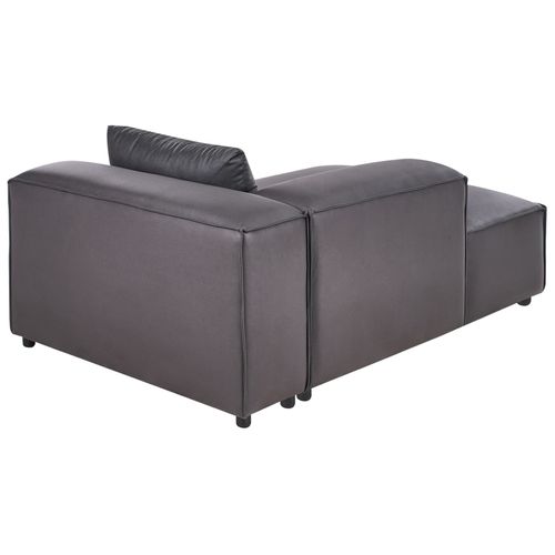 Chaise Longue Côté Droit Brande Cuir Pu Noir