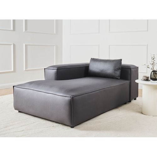 Chaise Longue Côté Droit Brande Cuir Pu Noir