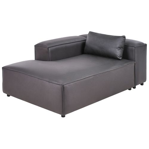 Chaise Longue Côté Droit Brande Cuir Pu Noir