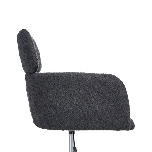 Chaise De Bureau Alena Bouclé Noir