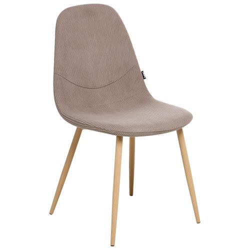 Lot De 2 Chaises De Salle à Manger Hilden Velours Côtelé Taupe