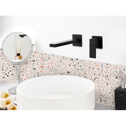 Robinet De Lavabo Mural Antofagasta Laiton Noir