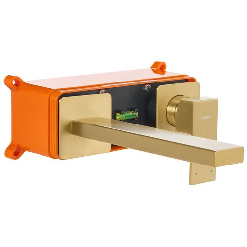 Robinet De Lavabo Mural Antofagasta Laiton Doré