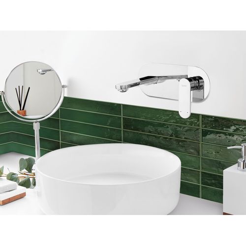 Robinet De Lavabo Mural Chapala Laiton Argenté