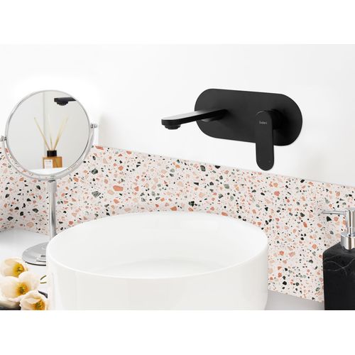 Robinet De Lavabo Mural Chapala Laiton Noir