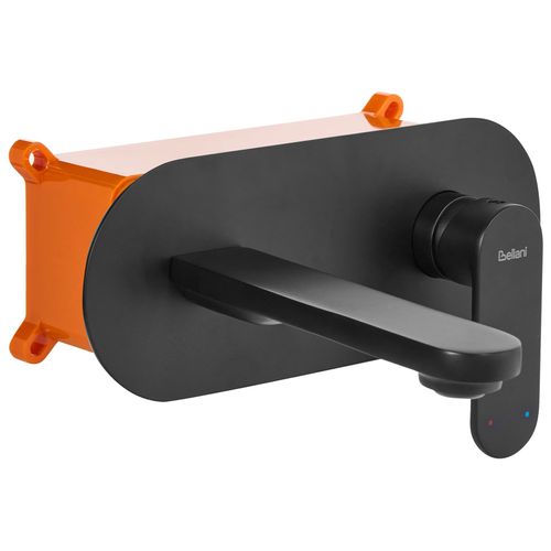 Robinet De Lavabo Mural Chapala Laiton Noir