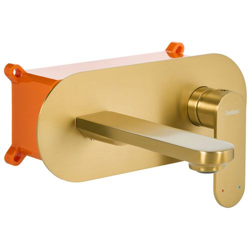 Robinet De Lavabo Mural Chapala Laiton Doré