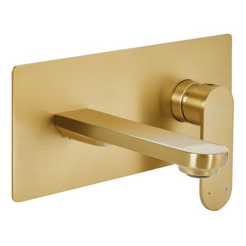 Robinet De Lavabo Mural Chungara Laiton Doré