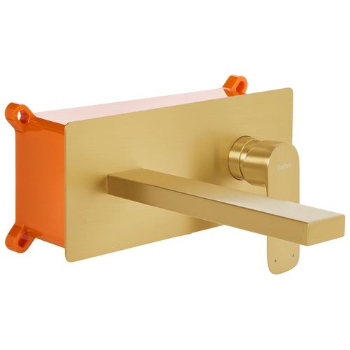 Robinet De Lavabo Mural Dichato Laiton Doré