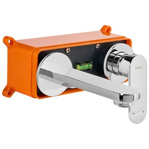 Robinet De Lavabo Mural Guatavia Laiton Argenté