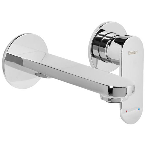 Robinet De Lavabo Mural Guatavia Laiton Argenté