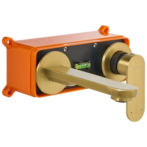 Robinet De Lavabo Mural Guatavia Laiton Doré