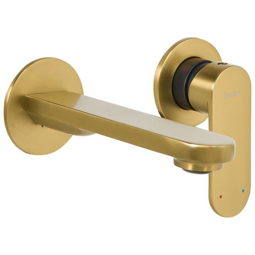 Robinet De Lavabo Mural Guatavia Laiton Doré