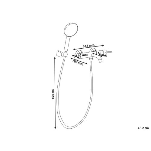 Robinet De Douche Mural Meliquina Argenté
