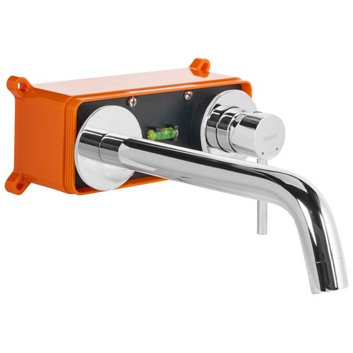 Robinet De Lavabo Mural Traful Laiton Argenté