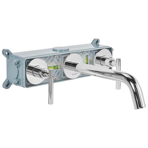 Robinet De Lavabo Mural Ishinca Laiton Argenté