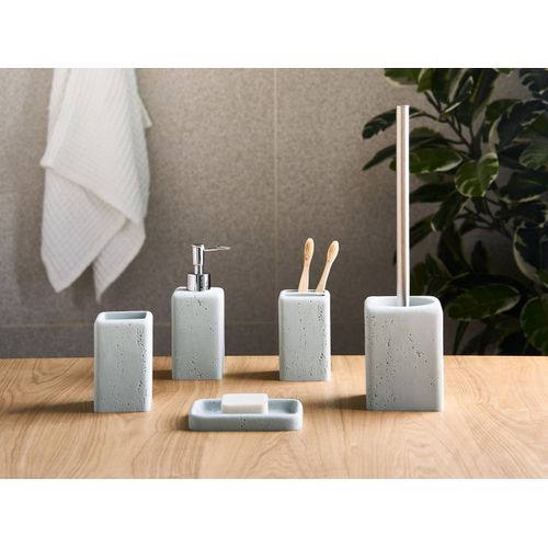 Set De 5 Accessoires De Salle De Bain Vilcanota Effet Béton Gris