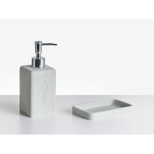 Set De 5 Accessoires De Salle De Bain Vilcanota Effet Béton Gris