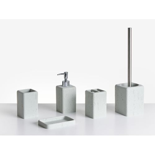 Set De 5 Accessoires De Salle De Bain Vilcanota Effet Béton Gris