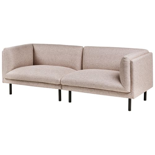 Canapé 3 Places Vorgod Tissu Marron Clair