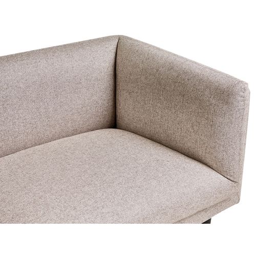 Canapé 3 Places Vorgod Tissu Marron Clair