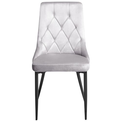 Lot De 2 Chaises De Salle à Manger Avenir Velours Gris Clair