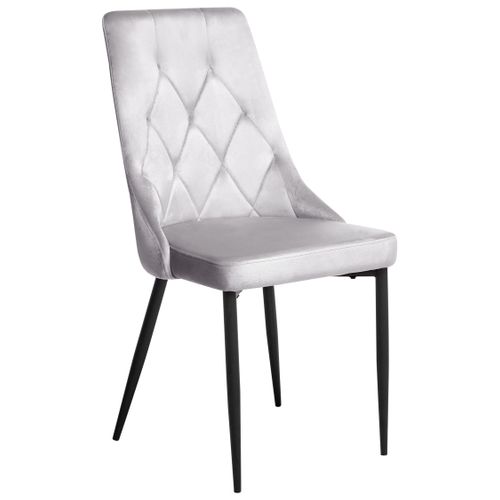 Lot De 2 Chaises De Salle à Manger Avenir Velours Gris Clair