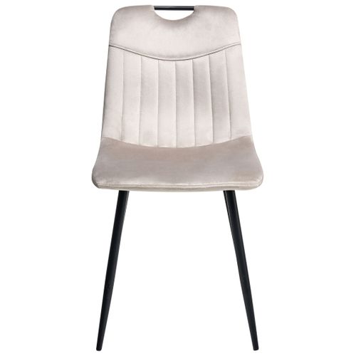 Lot De 4 Chaises De Salle à Manger Argyle Velours Taupe