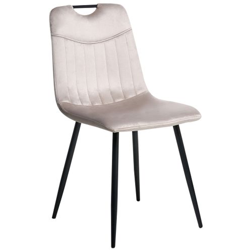 Lot De 4 Chaises De Salle à Manger Argyle Velours Taupe