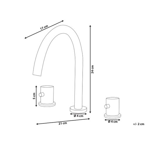 Robinet De Lavabo Pilcomayo Laiton Doré