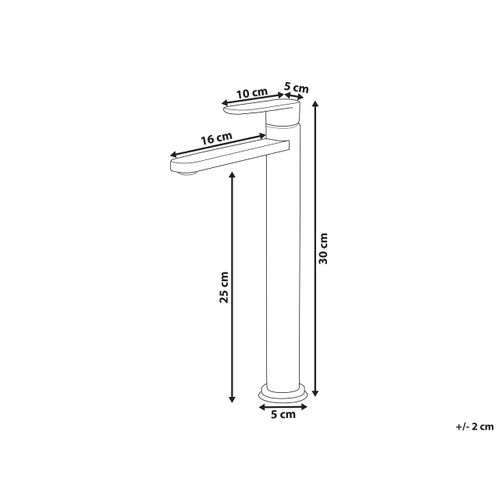 Robinet Mitigeur De Lavabo Colhue Laiton Argenté