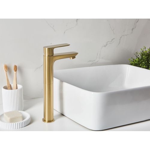 Robinet Mitigeur De Lavabo Chimbote Laiton Doré