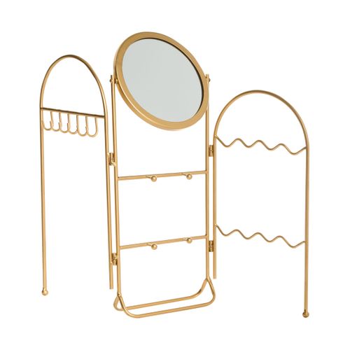 Porte-bijoux Avec Miroir Pirou Doré