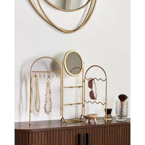 Porte-bijoux Avec Miroir Pirou Doré