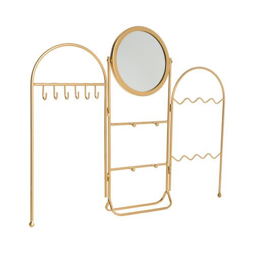 Porte-bijoux Avec Miroir Pirou Doré