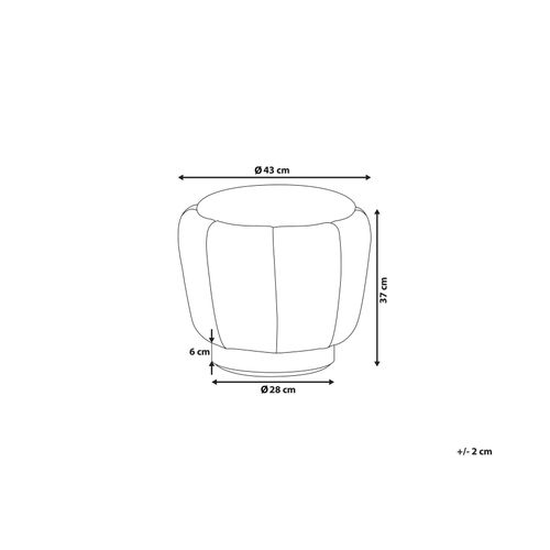 Pouf Irving Velours Blanc