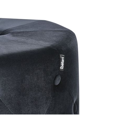 Pouf Carrollton Velours Noir