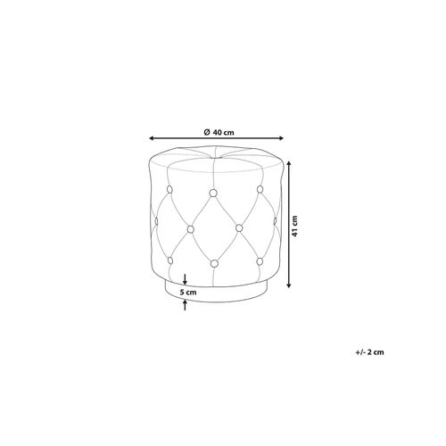 Pouf Carrollton Velours Noir